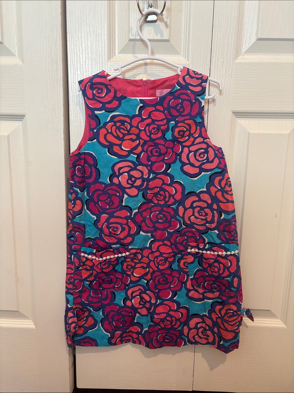 Lilly Pulitzer Sleeveless Floral Shift Dress - Blue, Pink & Coral